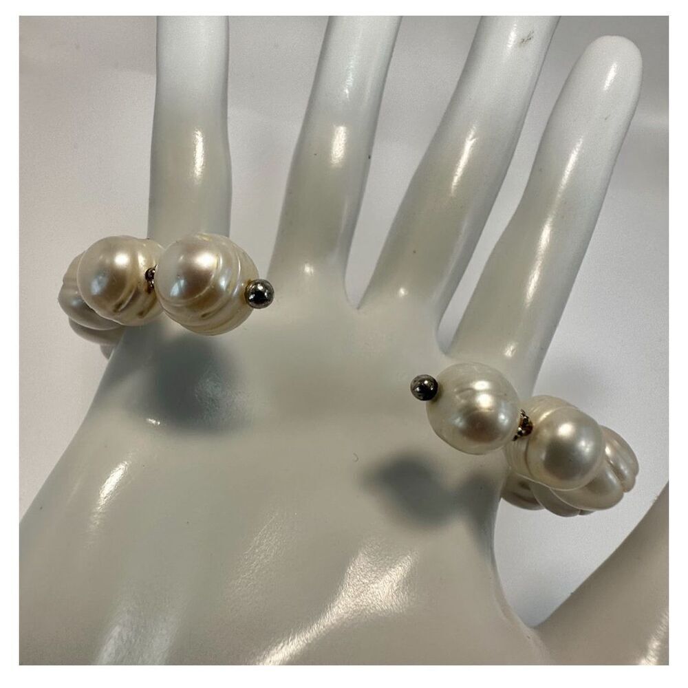 Sterling silver fresh water  pearl wrap bracelet - Picture 6 of 8